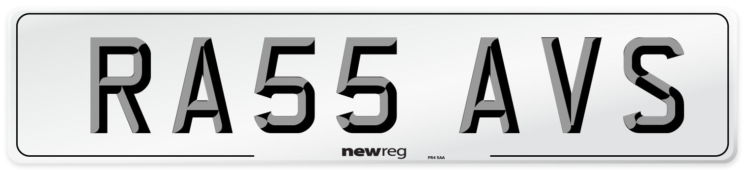 RA55 AVS Number Plate from New Reg